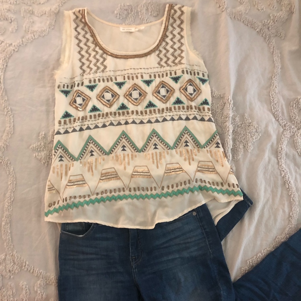 Blu Pepper sequin top